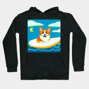 Surfing Corgi Dog Hoodie